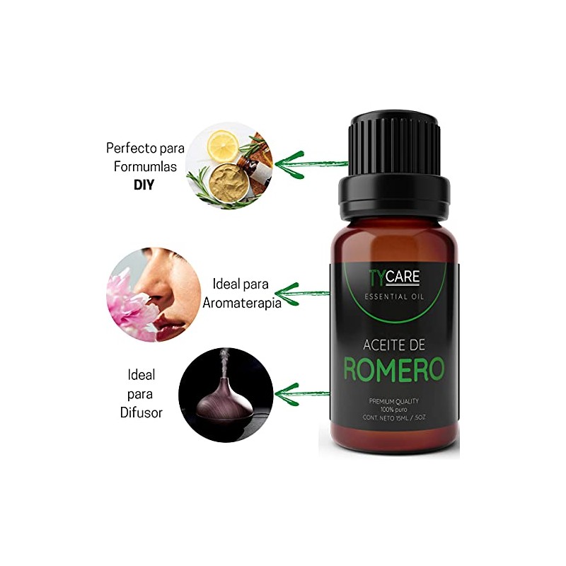 Aceite Esencial de Romero (Romero Officinalis) - 100% PURO PREMIUM