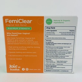 FemiClear Vaginal Itch Relief .5 oz All Organic And Natural No Chemicals