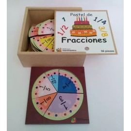 D. Imprehispanica Pastel De Fracciones Circulares Madera Matemático Didáctico