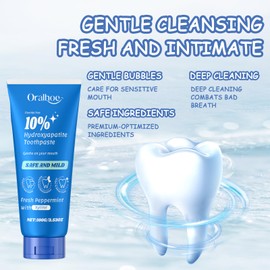 Hydroxylapatit Zahnpasta,Zahnpasta Hydroxylapatit,Fluoridfreie Hydroxyapatite Toothpaste,Stellt Den Zahnschmelz Wieder Her Und Stärkt Ihn,Linderung von Zahnempfindlichkeit,Frischer Atem