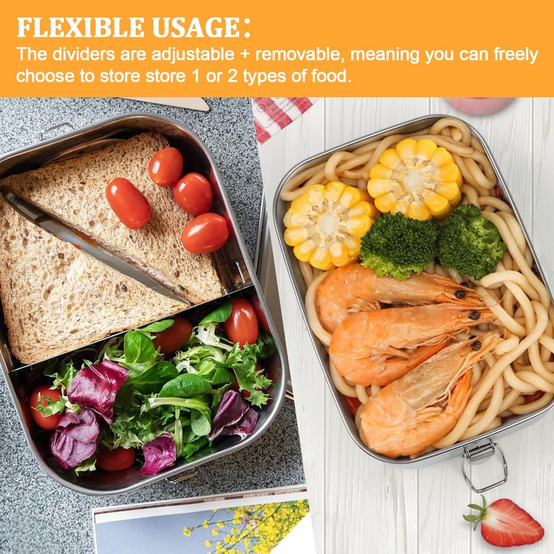 ROYUEXT Bento Boxes Stainless Steel Lunch Box(1500ml)