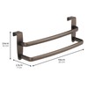 iDesign 9-inch Over-the-Cabinet Double Towel Bar - Set of 2