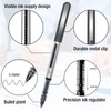HRLORK Rollerball Pens 16 Pack Black Ink Pens 0.5mm Liquid
