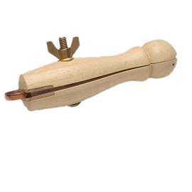 F-O-M Wood Thermo Ring Clamp With Leather Lined Jaw Single End Holder (Multicolor)