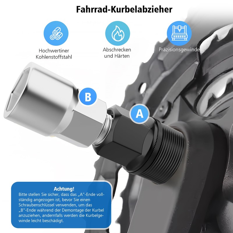 Scalnuvyyh Crank Puller Bicycle and Bottom Bracket Tool, Bicycle Crank