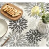 Artoid Mode Flowers Grey Dahlia Summer Table Linen, Seasonal Kitchen