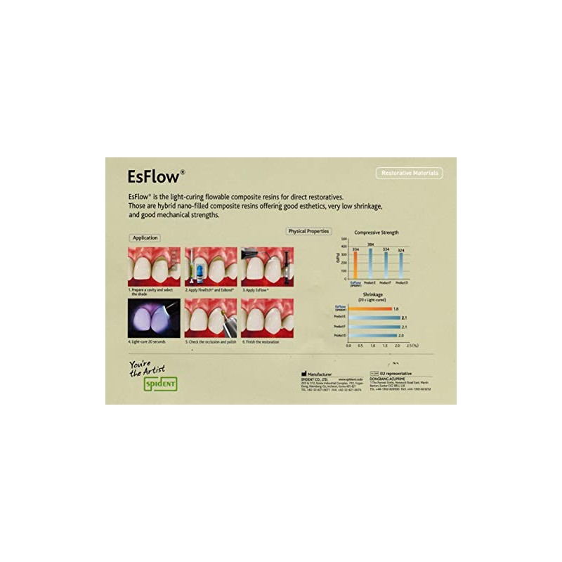 EsFlow 2 x 2 grm - Dental Flowable Light Cure