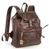 Hamosons – medium-sized leather backpack / city backpack size M made out of oiled leather, chestnut brown