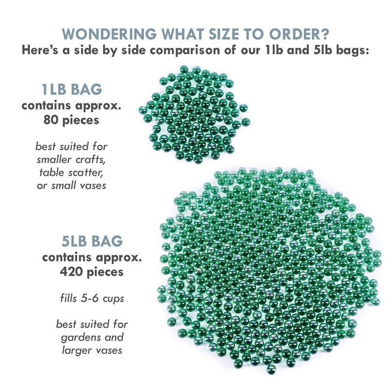 Galashield Green Marbles for Vases | Glass Beads Bulk Fillers,