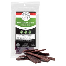 Good Fod Foods Tender Beef Jerky Steak Strips – Low FODMAP, Keto Snacks, Gluten-Free, Sugar-Free Jerky, No Nitrites, No Nitrates, 100% USA Beef (3 Ounce, Italian Style)