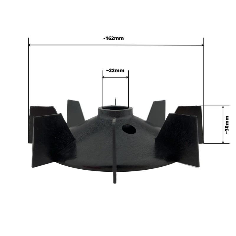 ELHEDA Fan Blade for Electric Motor 22 mm / 162