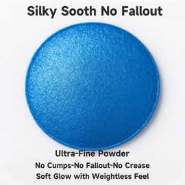 Blue Shimmer Powder Eyeshadow Single, Compact With Sponge-Tip Applicator