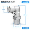 TAILONZ PNEUMATIC White Elbow Male Thread 4 mm Conduit OD