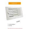 Ceiling Register, FanGoFast 3-Way ABS Sidewall Ceiling Air Vent w/Manual