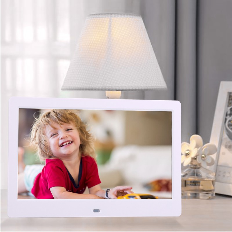 10" HD Screen Digital Photo Frame Alarm Clock MP3/4 Movie