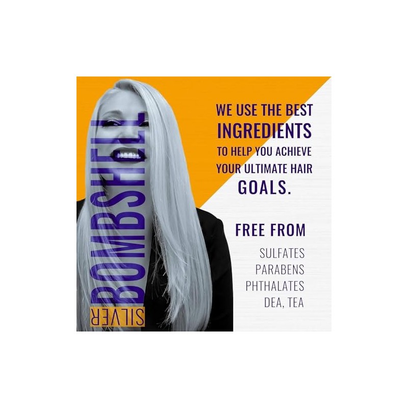 GK HAIR Global Keratin Silver Bombshell Purple Shampoo (9.5 Fl