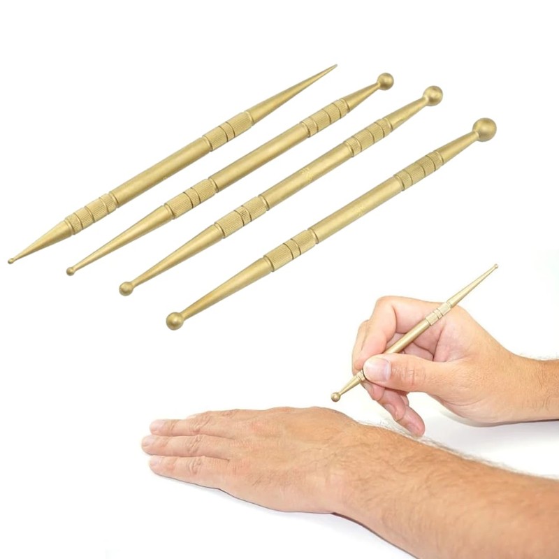 Brass Massage Sticks 6 and 9 mm 15 cm Massage