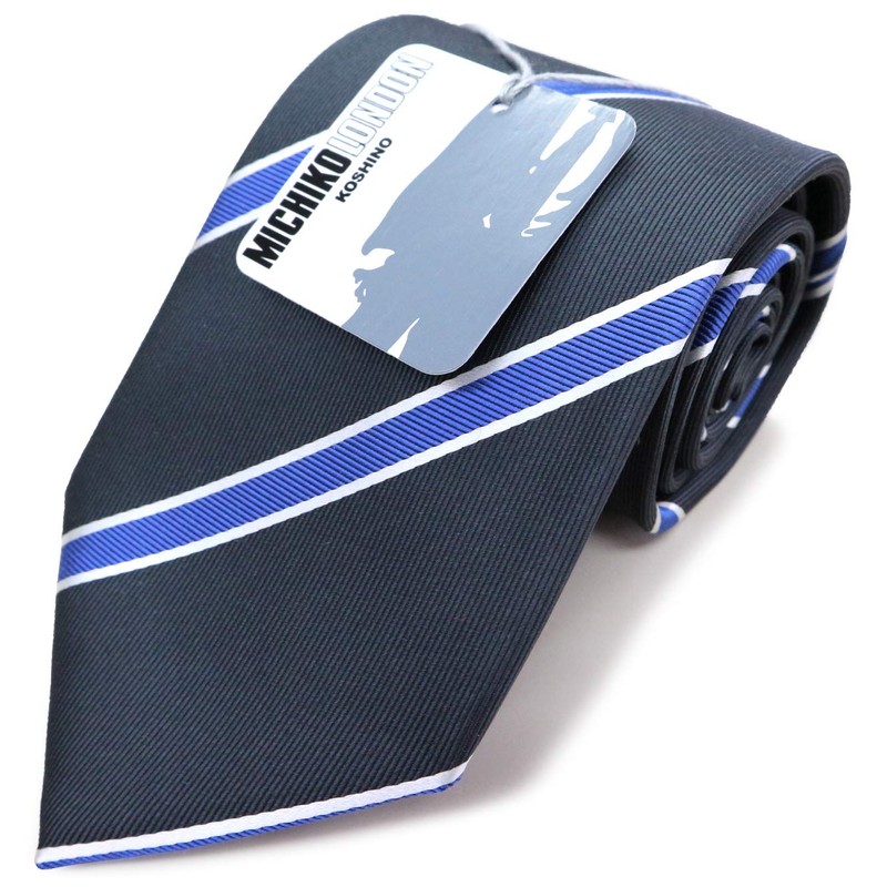 MICHI CORONDON Brand Necktie, Made in Japan, 100% Silk, Jacquard