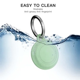 Moto Tag Case with Keychain,Waterproof Silicone Moto Tag Holders,Protective Accessories for GPS Item Finders Accessories,Anti-Scratch, Shockproof & Dustproof (Green)