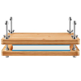 Pamctry Bamboo Wooden Book Press for Book Binding - Portable Book Binding Machine and Book Press (11.6 x 7.9 inches)