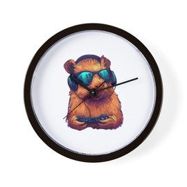 CafePress Funny Capybara Video Games 10" Wall Clock for Livingroom, Kitchen, or Office