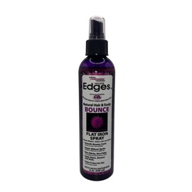 Hicks Edges Natural Hair and Scalp Bounce Flat Iron Spray, Smooth Bouncy Curls, Holds without Spritz with Heat Protection, Non-Sticky and Non Flaky, Adds Shine and Bounce, Help protect Hair