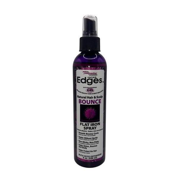 Hicks Edges Natural Hair and Scalp Bounce Flat Iron Spray,
