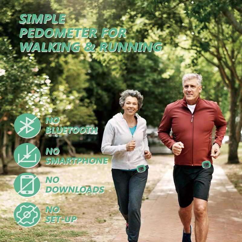 Pedometer for Walking Steps and Miles,Simple Step Counter Clip on