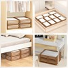 Wisuce Bamboo Under Bed Storage Containers- Underbed Organizer with Wheels