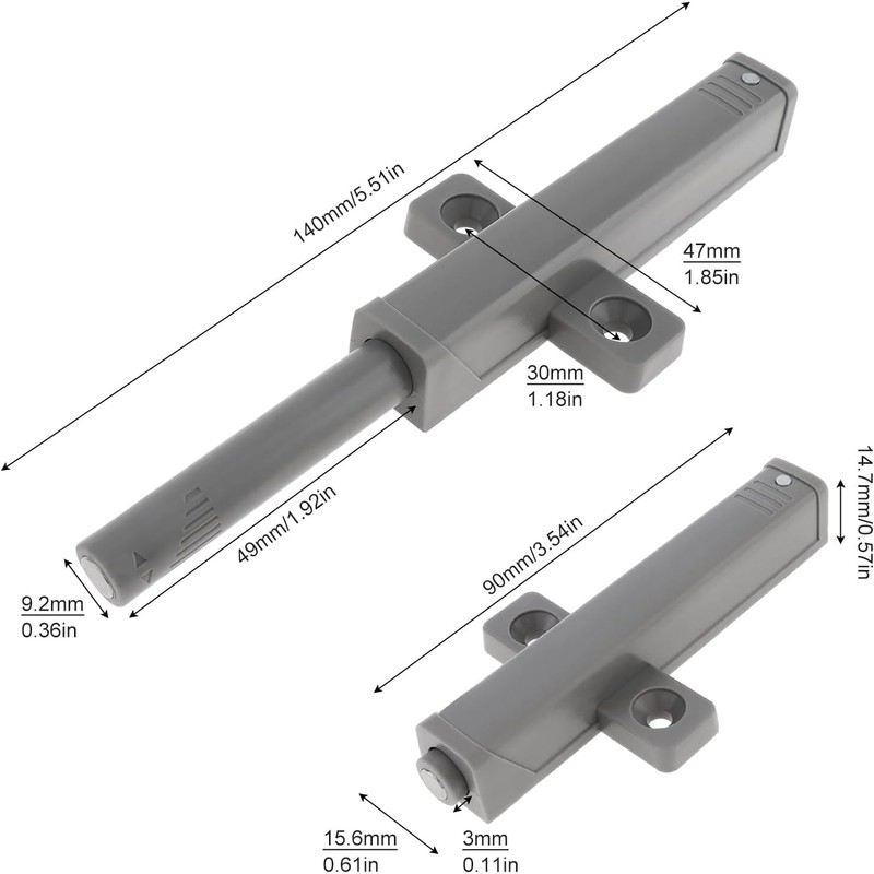 HOJLKLD Push to Open Door Latches, 16 Pack Magnetic Push