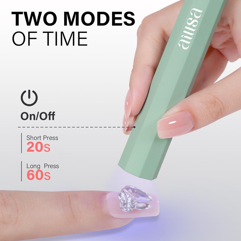 AILLSA Small UV Light for Nails, Handheld UV Nail Lamp