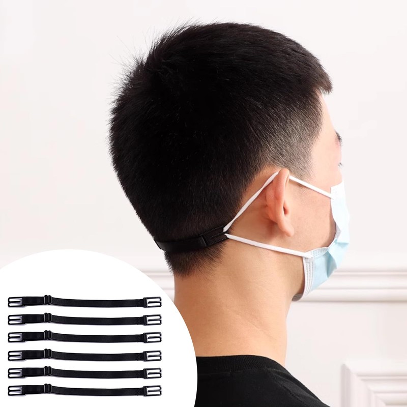 Set of 6 Comfortable Mask Life Without Pain Ears, Elastic
