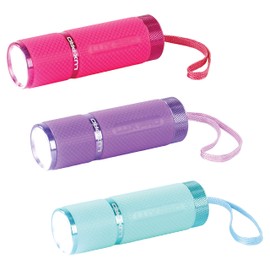 LUXPRO LP395 Gels Glow-in-the-Dark LED Flashlight - Pack of 3 - Pink, Purple, Teal