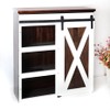 3FT Iron Mini Cabinet Sliding Barn Door Hardware-Sturdy&Smoothly-J Shape Hanger