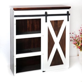 3FT Iron Mini Cabinet Sliding Barn Door Hardware-Sturdy&Smoothly-J Shape Hanger