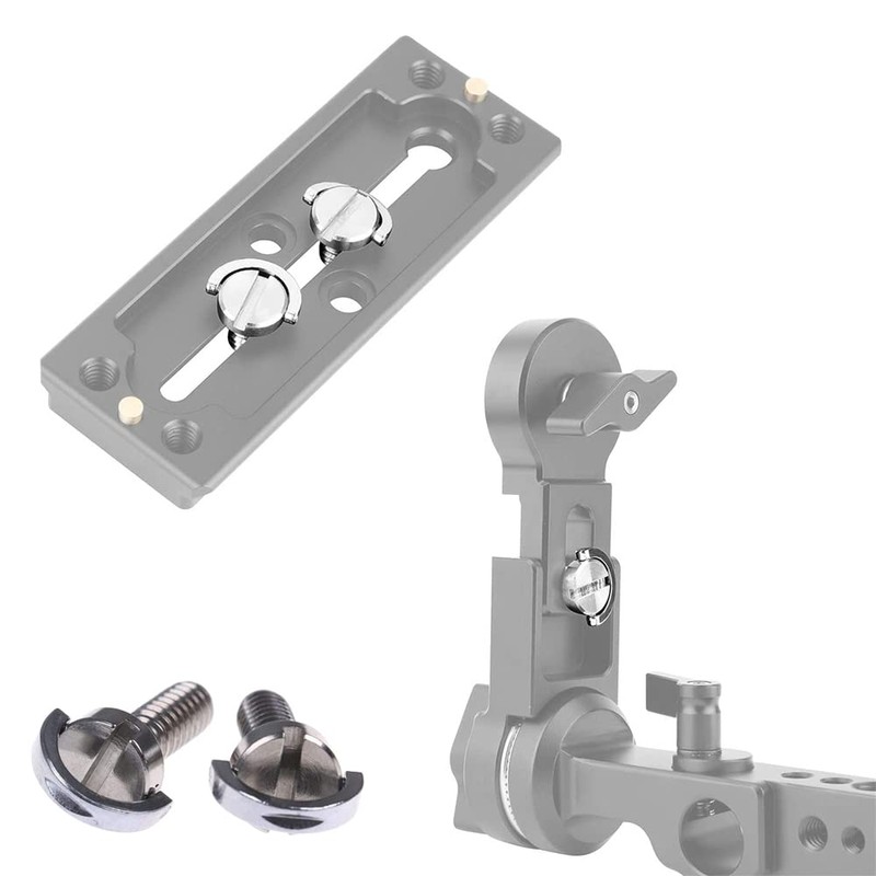 Samcos Camera Fastening Screw, 1/4" Screw, Stainless Steel Material Head