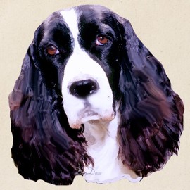 CafePress Springer Spaniel Portrait Tote Bag Natural Canvas Tote Bag, Reusable Shopping Bag