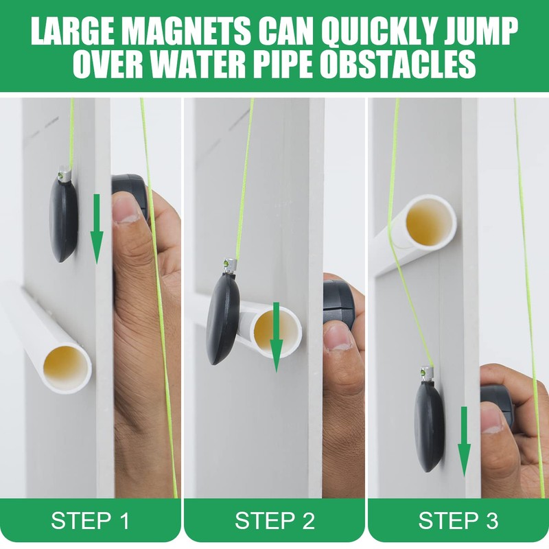 Zezzo Magnetic Wiremag Puller,Wire Puller Tool,Fish Tape Wire Pulling System,Wire