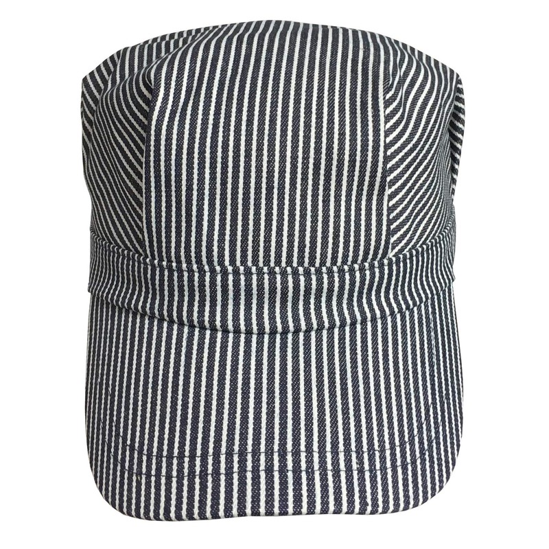 Broner Hickory Striped Railroad Cap. Size Small