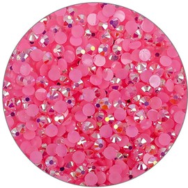 1000 Pieces SS20 5mm Flatback Rhinestones Clear Glasses Round Gems AB Crystals for Nail Art DIY Crafts Clothes Glitter Stones （Dark Pink）