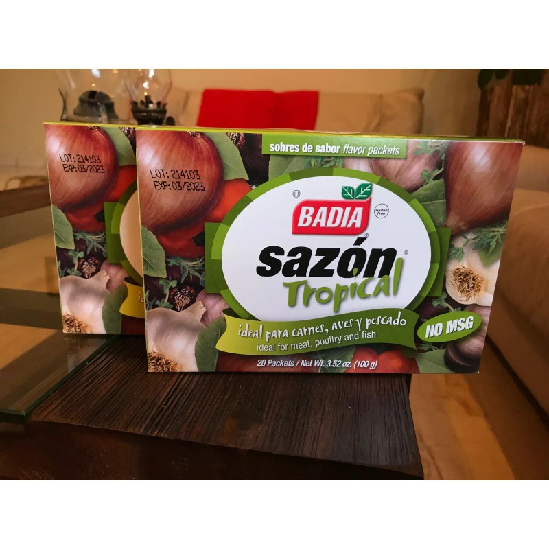 Badia 2 BADIA Sazon Tropical 40 sobres ideal para carnes