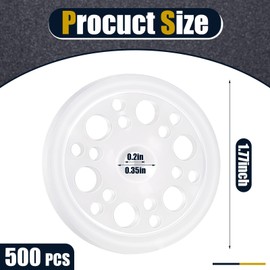 Taiyin 500 Pcs 1.77 Inch/ 45 mm Plastic Washers Foam Board Insulation Load Spreading Polypropylene Washers for Fixing and Supporting Rigid Foam Spreading for Screws Nail