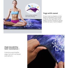 Cifupy Yoga Mat Double-Sided Non Slip Exercise Mat Eco Friendly TPE Fitness Exercise Mat With Carrying Strap & Storage Bag Workout Mat for Yoga, Pilates and Floor Exercises