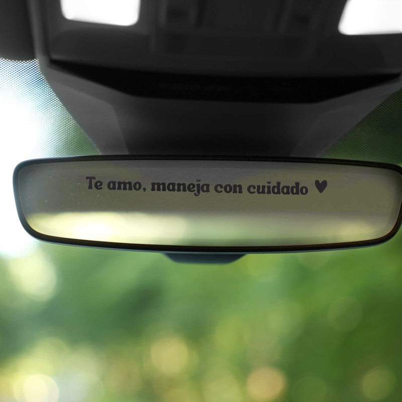3pz Adesivi per Specchietto Retrovisore Te Amo Maneja Con Cuidado,