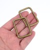 uxcell 4Pcs Metal Rectangle Ring, 1 1/2 x 1 Inch