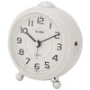 Casio TQ-149-7JF Alarm Clock, White, Analog, Small, Snooze Light, White