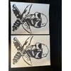 Skull & Knife Cross Car Decal – Set of 2
