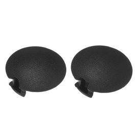 A ABSOPRO Pack of 2 Car Rear Bumper Towing Eye Hook Cap for Smart Black