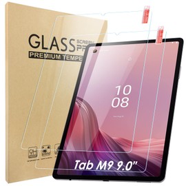 Suppeak 2-Pack Screen Protector Compatible with Lenovo Tab M9 9.0", Tempered Glass Clear Film, Anti-Scratch, 9H Hardness, Easy Installation