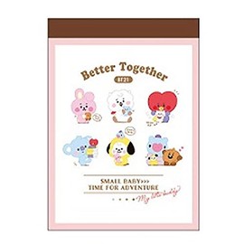 Kamio Japan 037182 BT21 Mini Memo Small Thin Line Friends
